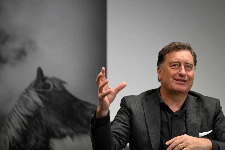 Matthias Harsch, PDG de Leica, lors d'une interview avec l'AFP à l'usine Leica de Wetzlar, dans l'ouest de l'Allemagne, le 18 mars 202 © Kirill KUDRYAVTSEV