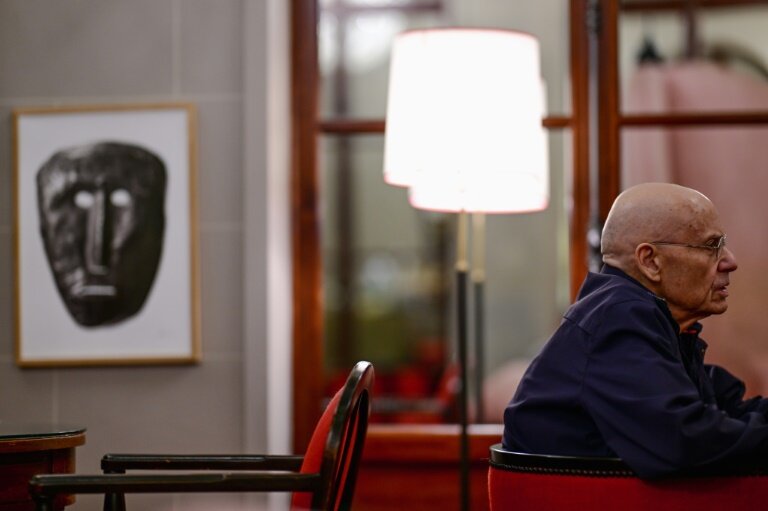 L'écrivain américain James Ellroy à Lyon, à l'occasion du festival Quais du Polar, le 5 avril 2025 © OLIVIER CHASSIGNOLE