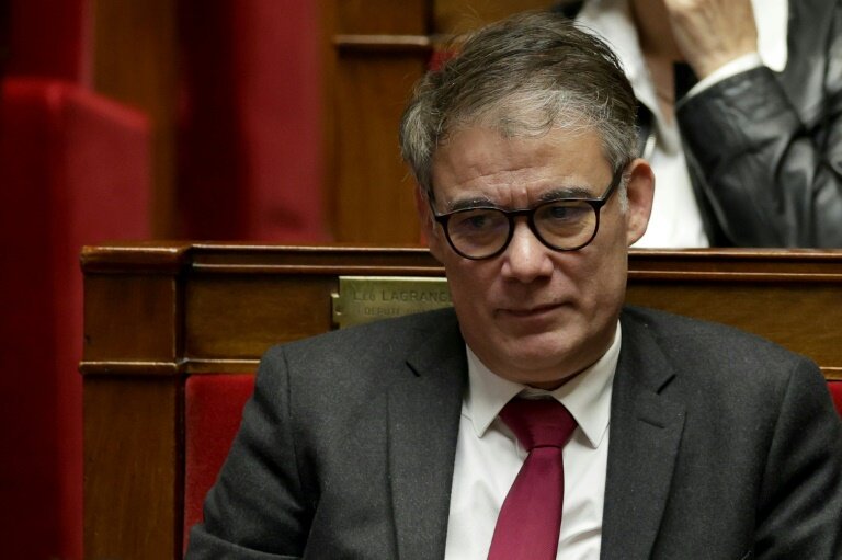 Le premier secrétaire du PS Olivier Faure à l'Assemblée nationale, le 11 février 2025, à Paris © Thibaud MORITZ