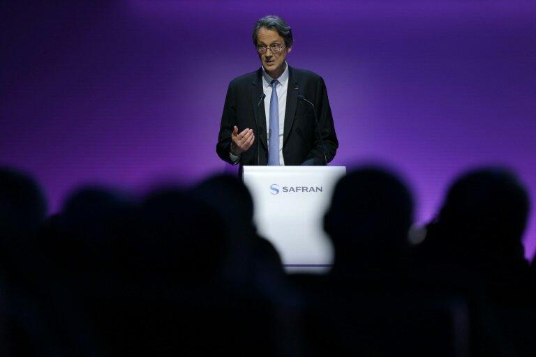 Olivier Andries, PDG de l'équipementier aéronautique français Safran, lors d'une assemblée générale des actionnaires à Massy, dans le sud de Paris, le 23 mai 2024 © Thomas SAMSON