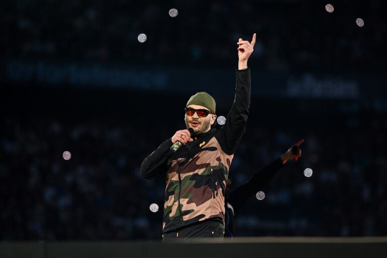 Le rappeur marseillais Jul en concert au Stade de France, à Saint-Denis, le 26 avril 2025 © Anna KURTH