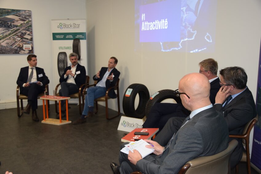 De gauche à droite : Emilien Prum, associé Audit chez KPMG France ; Laurent Cabassu, directeur général de Black Star ; Kilian O'Neill, co-fondateur de Naturopera ; David Brusselle, directeur général de la CCI Hauts-de-France ; Yann Pitollet, directeur général de Nord France Invest ; et Jocelyn Scamps, directeur de KPMG région Nord. 