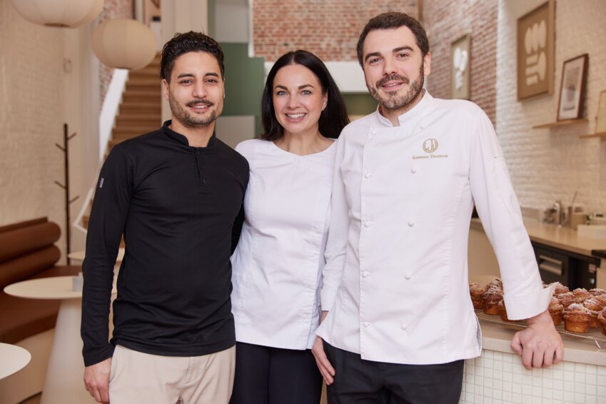 Rayane Rebouh, Iris Rouche et Germain Decreton, les trois associés qui ont imaginé Neja. ©Lena Heleta