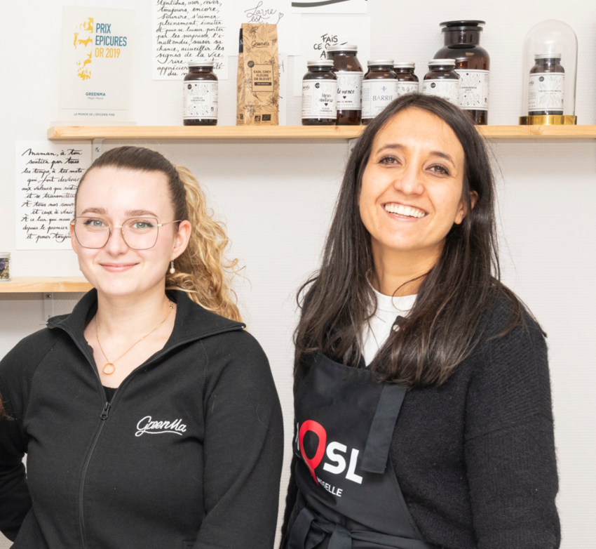 Margaux Thomas, chargée BTOB, et Cécile Cohen, gérante de GreenMa. © GreenMa