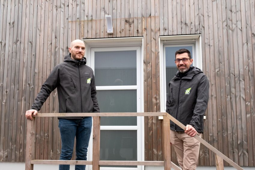 Anthony Capron et Armand Domont, respectivement responsables de production et technique de Habitat 3D. © Cyrille Struy