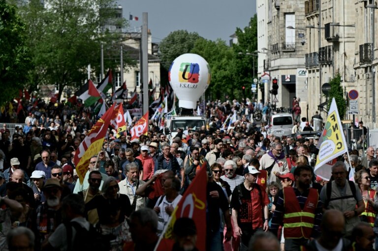 Manifestation à l'occasion de la Journée internationale des travailleurs, le 1er mai 2025 à Bordeaux © PHILIPPE LOPEZ
