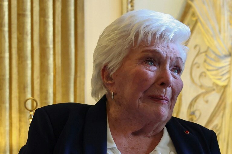 La chanteuse et comédienne française Line Renaud, lors d'une cérémonie organisée au ministère de la Culture, à Paris, le 12 mai 2025 © ALAIN JOCARD