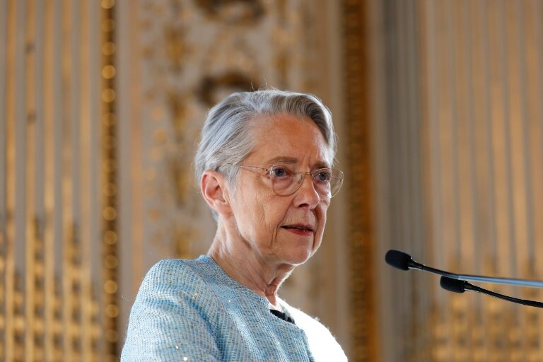 La ministre de l'Education nationale, Elisabeth Borne, le 28 avril 2025 à Paris © Ian LANGSDON