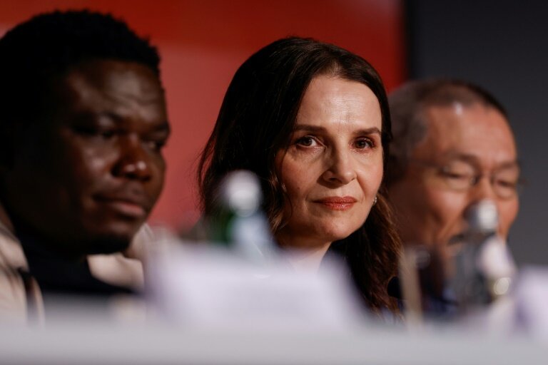 L'actrice française Juliette Binoche, présidente du jury du 78ème Festival de Cannes, le 13 mai 2025 à Cannes © Ian LANGSDON