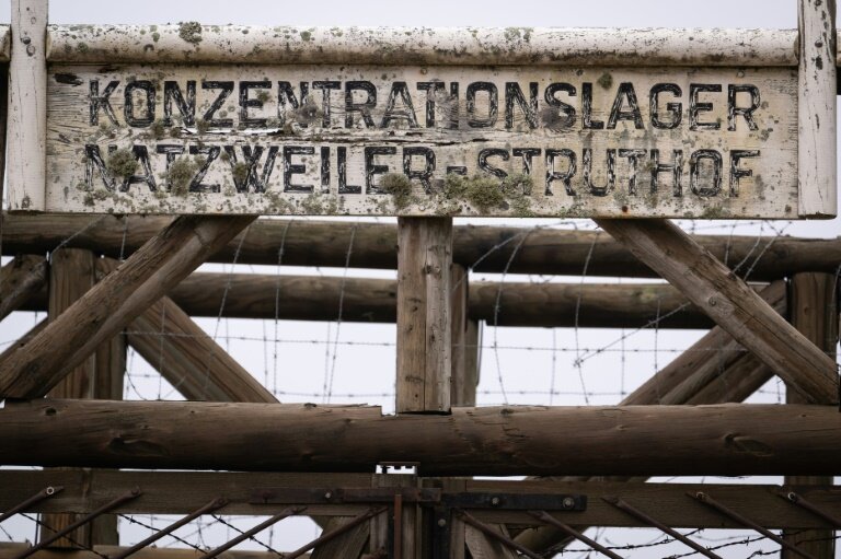 L'entrée du camp de concentration nazi du Struthof, à Natzwiller, 12 novembre 2024 dans le Bas-Rhin © SEBASTIEN BOZON