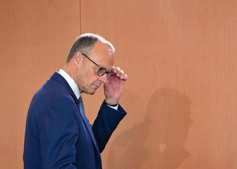 Le chancelier allemand Friedrich Merz, à Berlin, le 21 mai 2025 © Tobias Schwarz