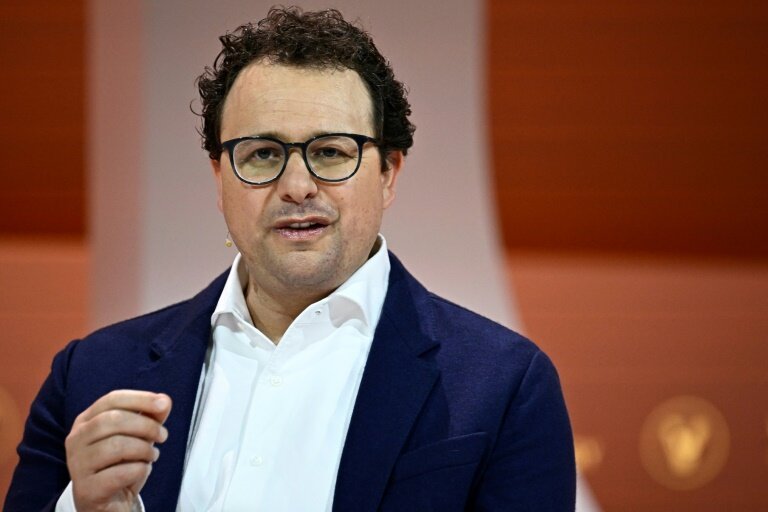 Dario Amodei, patron et cofondateur d'Anthropic, au salon Vivatech, le 22 mai 2024 à Paris © JULIEN DE ROSA