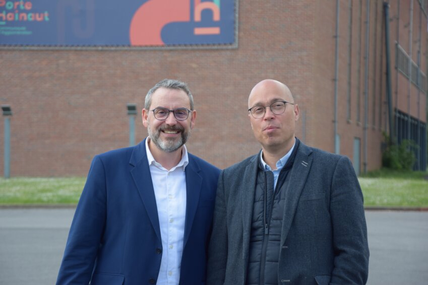 Philippe Rio, maire de Grigny dans l’Essonne et Aymeric Robin, président de l’Agglomération de La Porte du Hainaut et maire de Raismes. 
