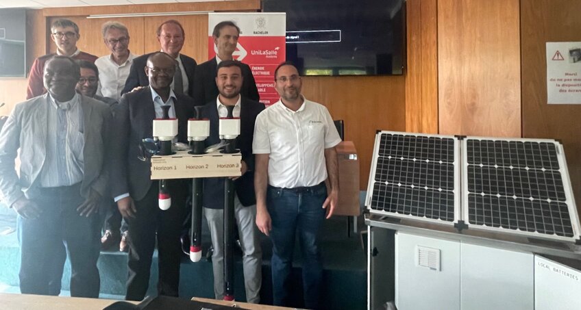 Benjamin Mendou, Alain Cauchois, Pascal Fradcourt et les partenaires de Teravenir, un outil d'aide à la décision innovant.