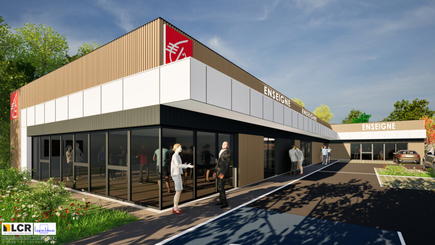 La Caisse d’Épargne Bourgogne-Franche-Comté investit deux millions d’euros pour construire deux bâtiments commerciaux à Genlis. © Caisse d’Epargne BFC