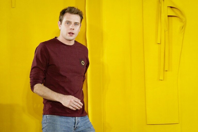 Le créateur Nord-Irlandais Jonathan Anderson, à la tête des collections Homme et Femme de Dior, le 19 janvier 2019 à Paris © Geoffroy VAN DER HASSELT