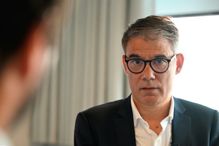 Olivier Faure a été officiellement réélu samedi premier secrétaire du Parti socialiste, à Nancy le 13 juin 2025. © Jean-Christophe VERHAEGEN