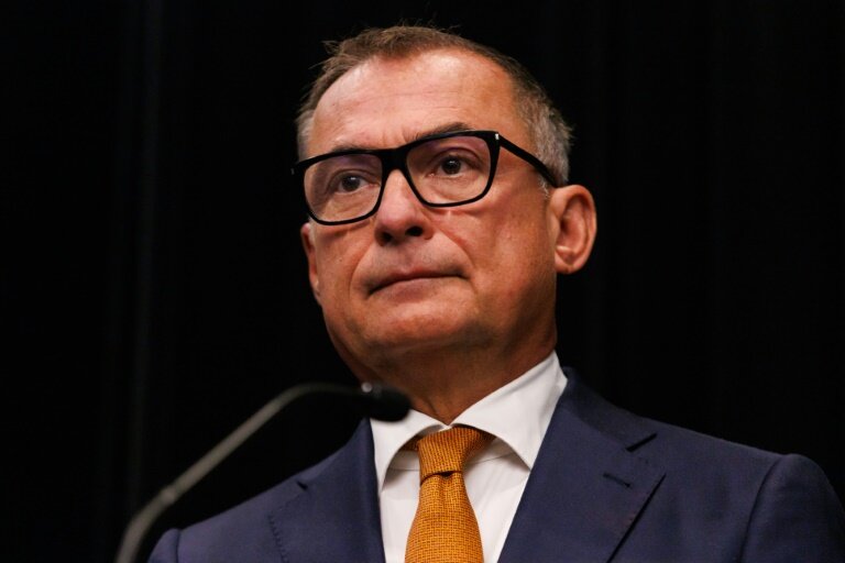 Le président de la Banque fédérale d'Allemagne, Joachim Nagel, le 22 mai 2025 à Banff, au Canada © Cole Burston/
