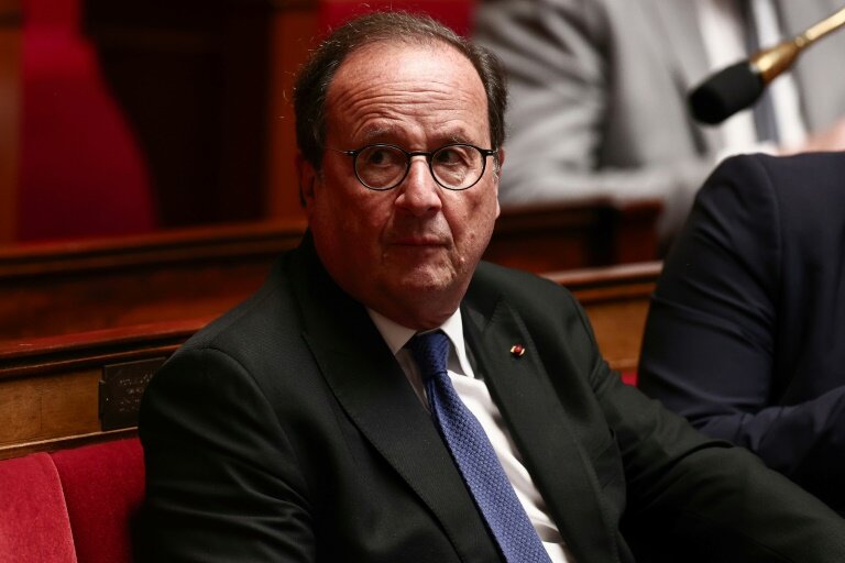 Francois Hollande, ancien président de la République (2012-2017) et désormais député, à l'Assemblée nationale le 21 mai 2025 © Thibaud MORITZ