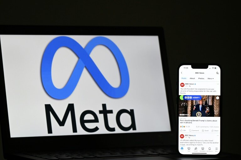Le groupe américain Meta (Facebook, Instagram, WhatsApp) avait annoncé en janvier l'arrêt de son programme de fact-checking aux Etats-Unis, marquant un recul majeur dans sa politique de modération des contenus © Justin TALLIS