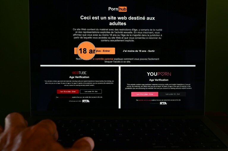 Les sites Youporn, Pornhub et Redtube ont été réactivés en France par leur propriétaire, après la suspension par la justice française de l'arrêté imposant aux plateformes pornographiques situées dans l'Union européenne de vérifier l'âge de leurs utilisateurs © GABRIEL BOUYS