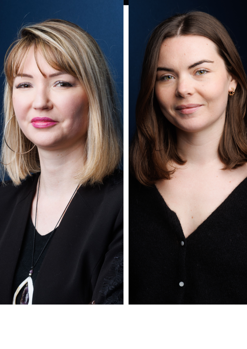 Caroline Demoyer, directrice affaires publiques et communication externe et Chloé Dion, chargée d'intelligence économique et marchés chez Evolis. ©David Morganti