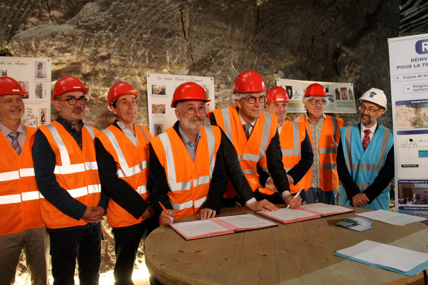 © Emmanuel Varrier. La Métropole du Grand Nancy a signé avec les acteurs du programme Reisol un partenariat au cœur de la mine de Sel des Salins du Midi et de l’Est à Varangéville.