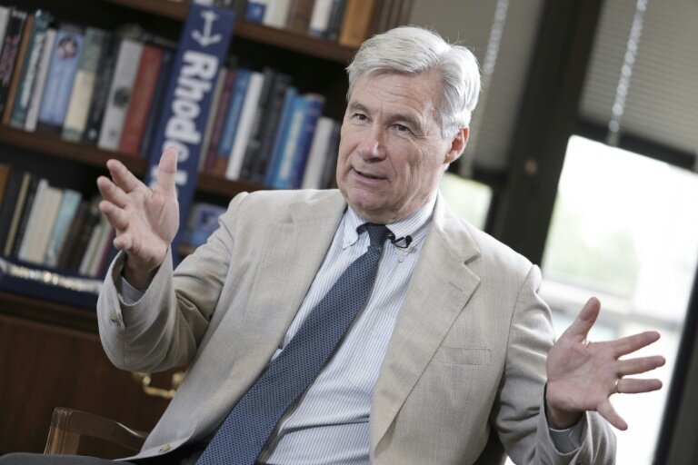 Le sénateur démocrate Sheldon Whitehouse le 8 juillet 2025 à Washington © Oliver Contreras