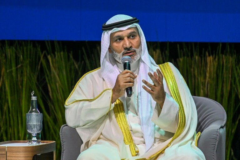 Le secrétaire général du cartel, Haitham Al-Ghais, lors d'une conférence à Kuala Lumpur le 16 juin 2025 © Mohd RASFAN
