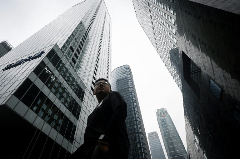 Dans le quartier d'affaires de Pékin, le 15 juillet 2025 © WANG Zhao