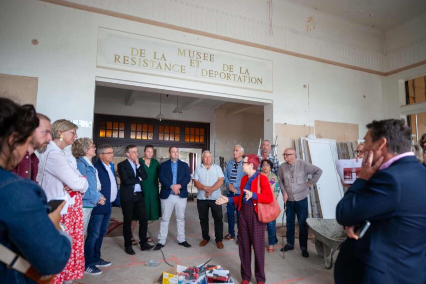 Les élus notamment du département ont visité le chantier. (c) CD 02