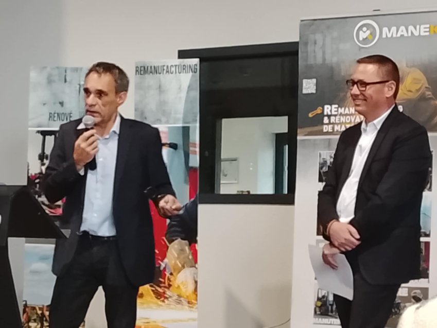 Christophe Bachmann, président du groupe Actibac, et Dimitri Jesperier, directeur de la filiale Maneko, expliquent la démarche RSE de l'entreprise. © Laurent Siatka.