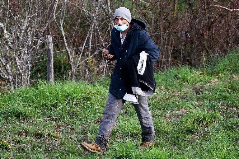 Cédric Jubillar participe le 23 décembre 2020 à Cagnac-les-Mines, près d'Albi, aux recherches pour retrouver sa épouse disparue © Fred SCHEIBER