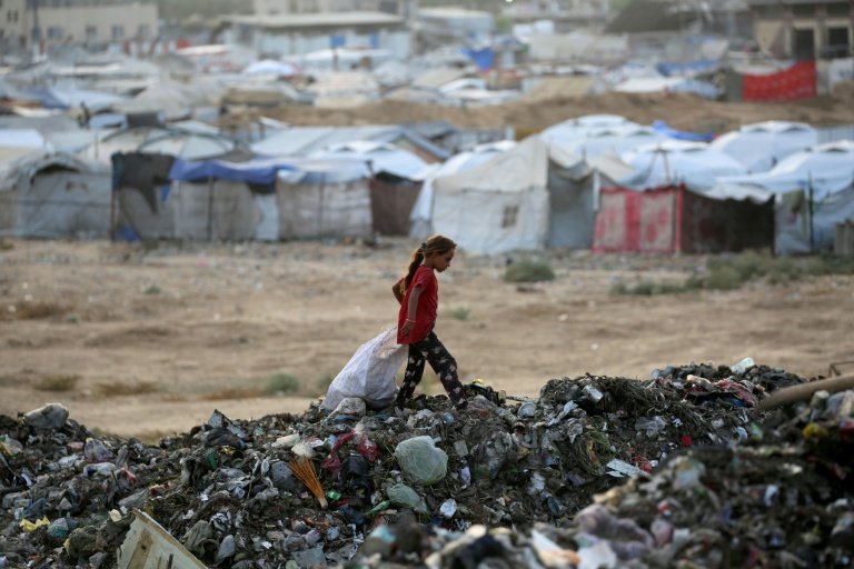 Un camp de réfugiés à Gaza le 21 septembre 2025 © Eyad BABA
