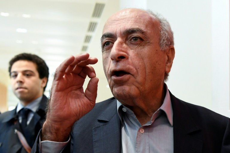 L'homme d'affaires franco-libanais Ziad Takieddine à son arrivée au palais de justice de Paris le 7 octobre 2019, au premier jour du procès du volet financier de l'affaire Karachi © Bertrand GUAY