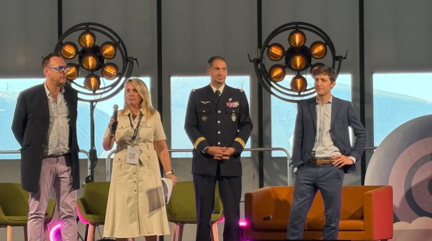 © Alexandra MARQUET. La manifestation a été lancée par Richard Papazoglou, le président de la CCI Meuse Haute-Marne, le colonel Ponin-Ballom et Quentin Brière, le maire de Saint-Dizier.