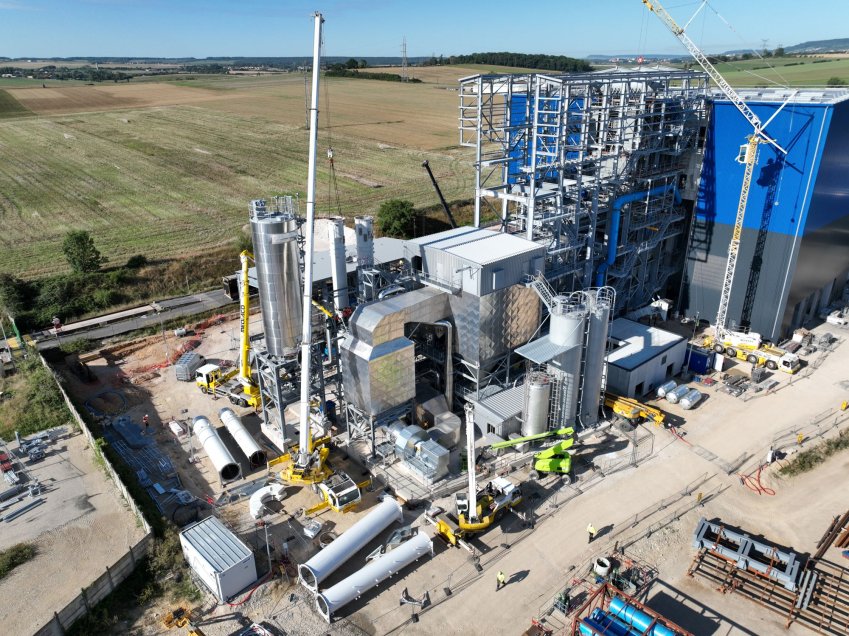 © Suez. Le chantier de la centrale CSR, Novasteam, de Novacarb dans son usine de la Madeleine à Laneuveville-devant-Nancy s’achèvera en début d’année prochaine. Mise en service au premier semestre 2026. 