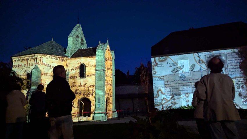 Un mapping vidéo sera joué samedi sur la façade de la chapelle des Templiers récemment restaurée. (c) Office de tourisme de Laon