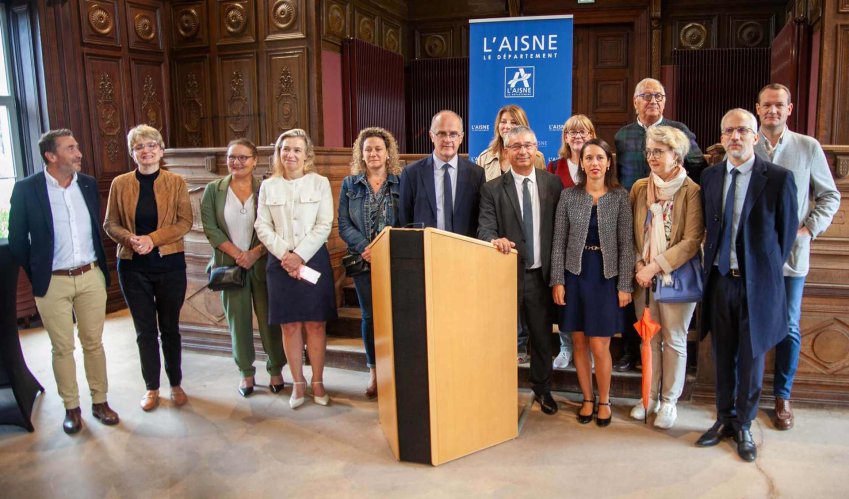 L'ancien tribunal de Vervins rénové a été inauguré par les élus et la préfète de l'Aisne. (c) CD 02