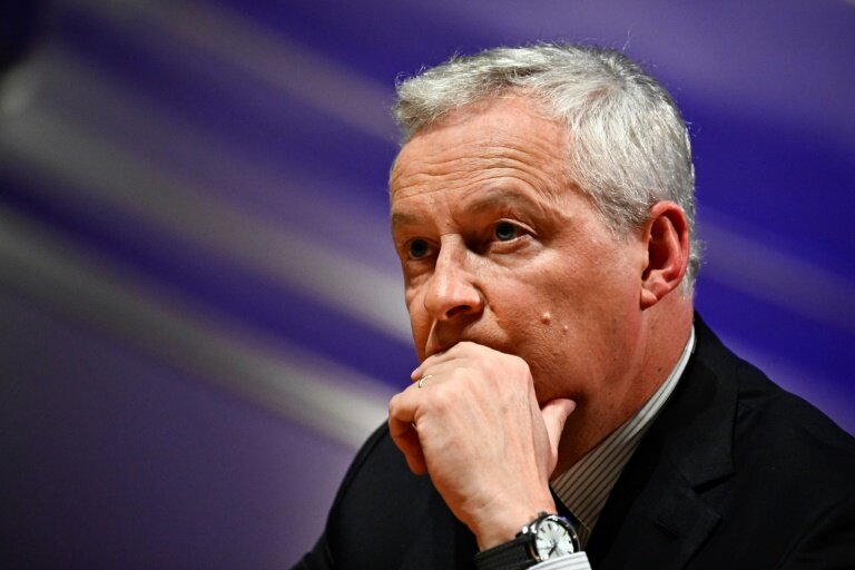 Le ministre de l'Economie et des Finances Bruno Le Mair et membre de la coalition "Ensemble", lors d'une réunion avec le Medef et les chefs de partis et de coalitions avant les législatives, le 20 juin 2024 à Paris © JULIEN DE ROSA