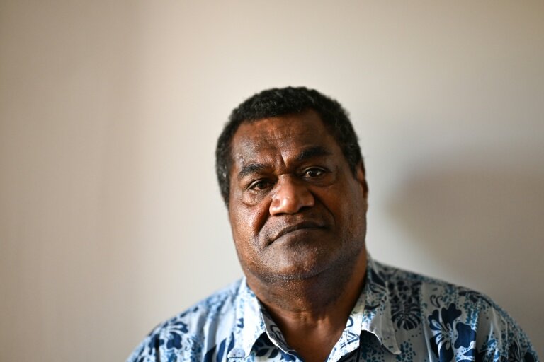 Le président du FLNKS Christian Tein à Montpellier, le 18 juin 2025 © GABRIEL BOUYS