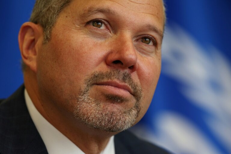 Arsenio Dominguez, secrétaire général de l'OMI, le 8 octobre 2025 à Londres © Adrian Dennis