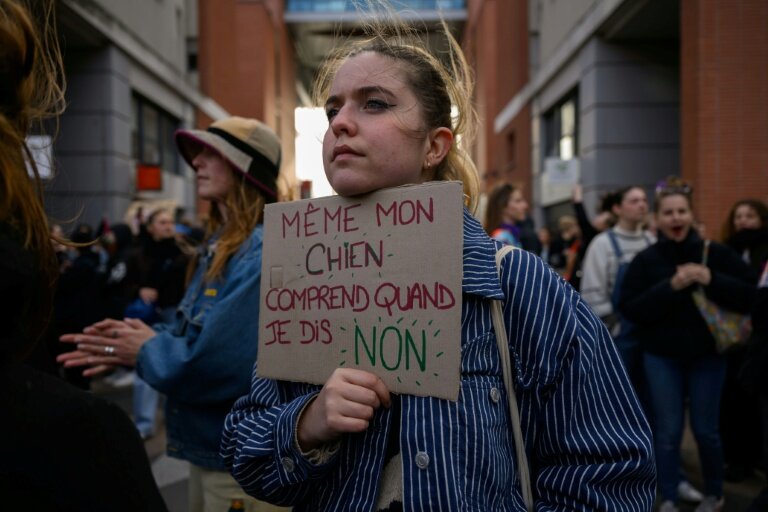 Manifestation à Toulouse lors de la journée pour les droits des femmes le 8 mars 2025 © Ed JONES