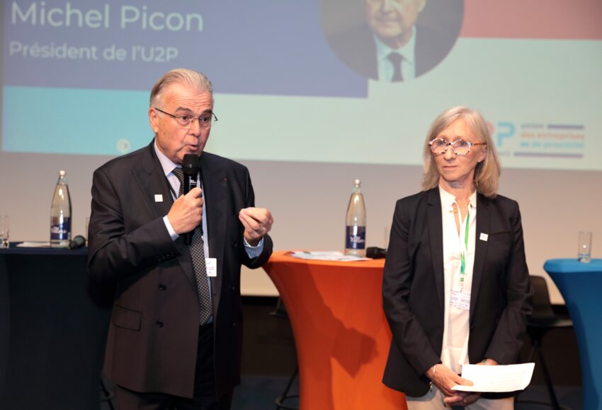 Michel Picon, président national de l’U2P, et Marie-Andrée Roulleau, présidente de l’U2P Hauts-de-France.