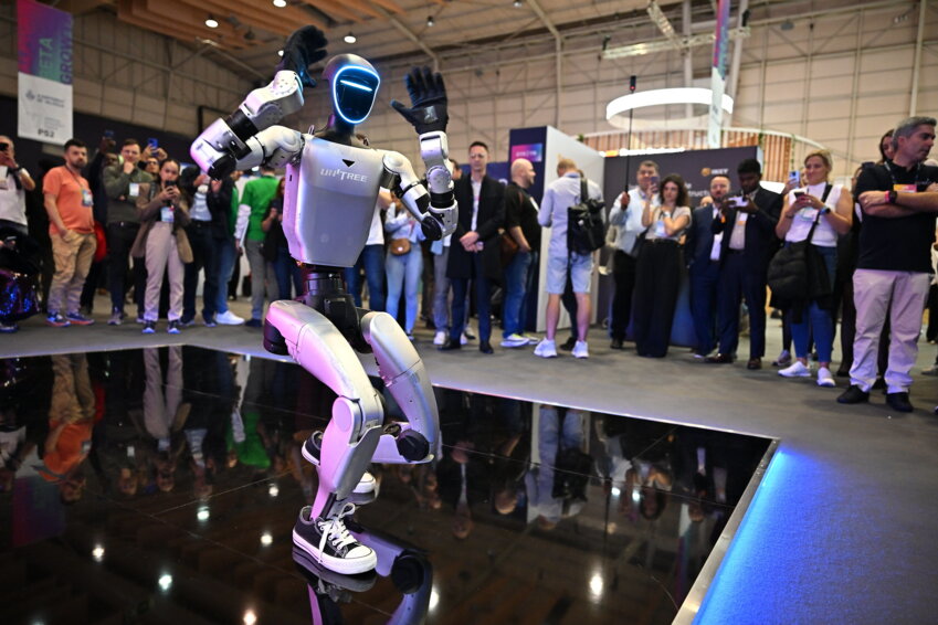 Les robots de l'entreprise chinoise Unitree ont fait l'objet de plusieurs démonstrations. © Web Summit 2025