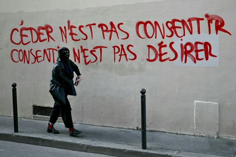Au cours d’une marche dans le cadre de la journée internationale des droits des Femmes, à Paris le 8 mars 2025 © MARTIN BUREAU