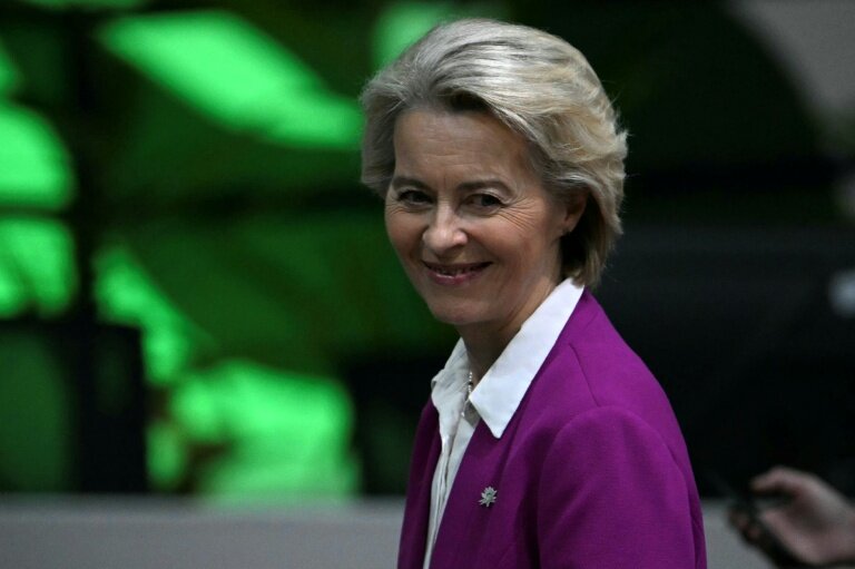 La présidente de la Commission européenne Ursula von der Leyen à Belém (Brésil) le 6 novembre 2025 avant la COP30 © Mauro PIMENTEL