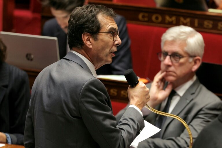 Le ministre du Travail Jean-Pierre Farandou à l'Assemblée nationale, le 12 novembre 2025. © Thomas SAMSON