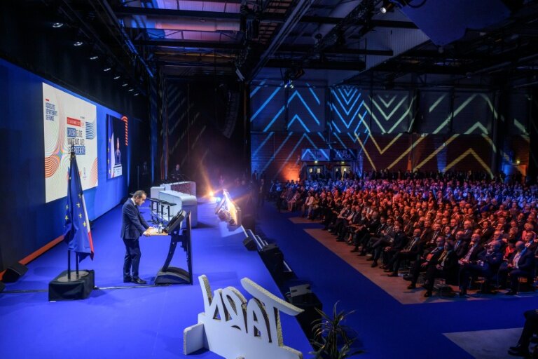 Sébastien Lecornu aux Assises des départements de France à Albi (Tarn), le 14 novembre 2025 © Ed JONES