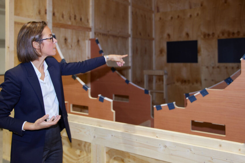 Hélène Cattelot, dirigeante de Caisserie Bois Matériaux. © Lena Heleta